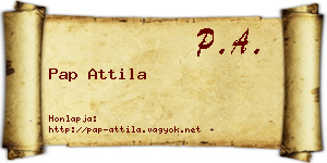 Pap Attila névjegykártya