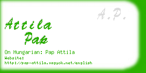 attila pap business card